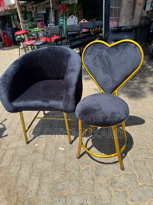Black Velvet  Set Manicure Chairs
