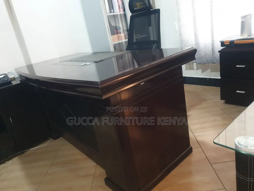 Office Tables: Executive Mahogany Boss Table (1.8 Meters)