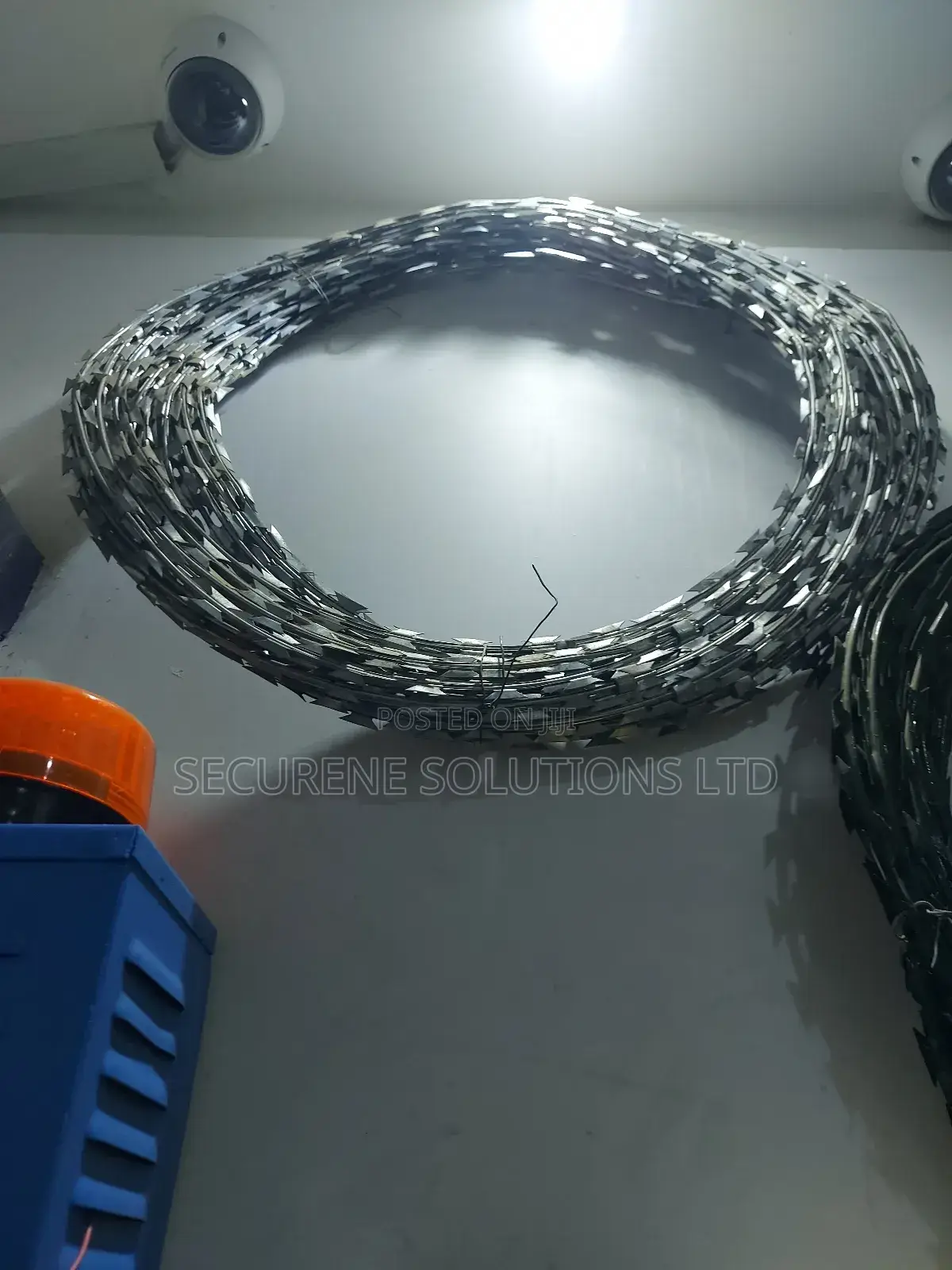 Silver Razor Wire