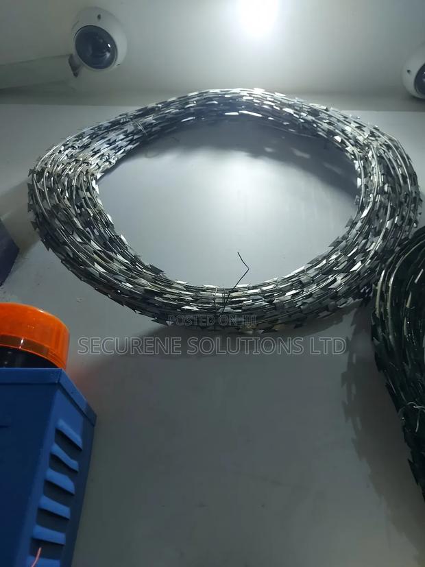 Silver Razor Wire