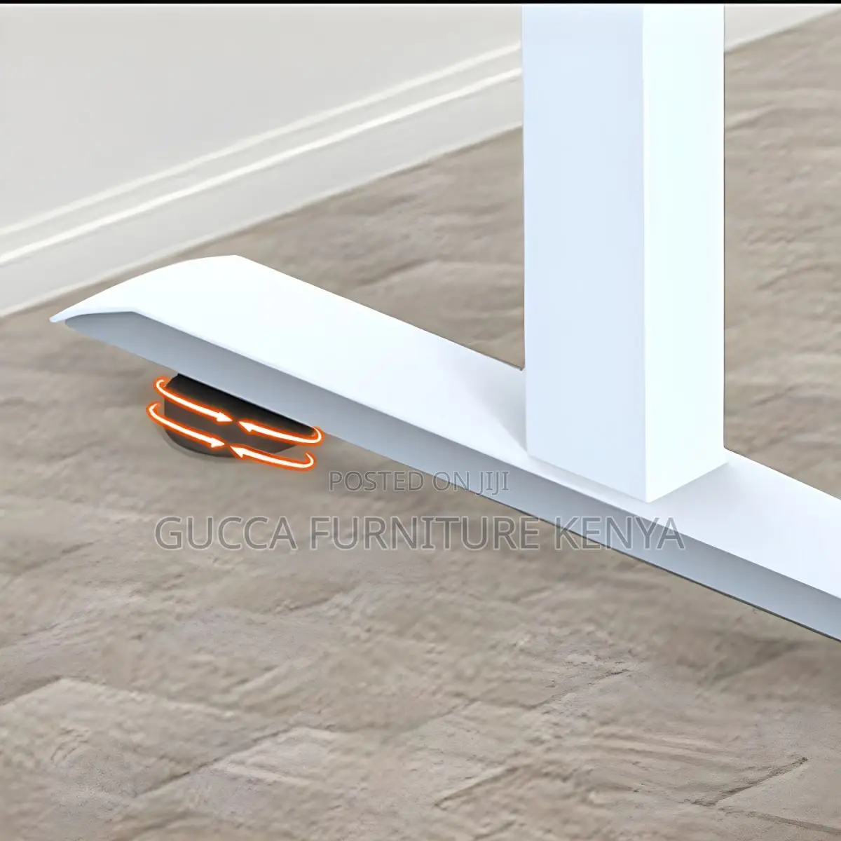 Office Tables: 160cm Standing Office Desk With Metal Legs