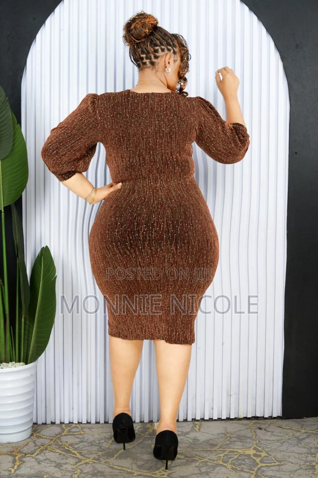 Gold Short Dinner Dress. 