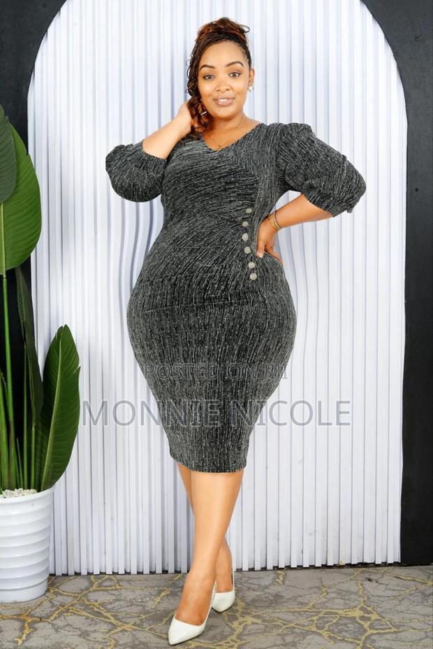 Grey. Classy. Bodycon, Dress - main view