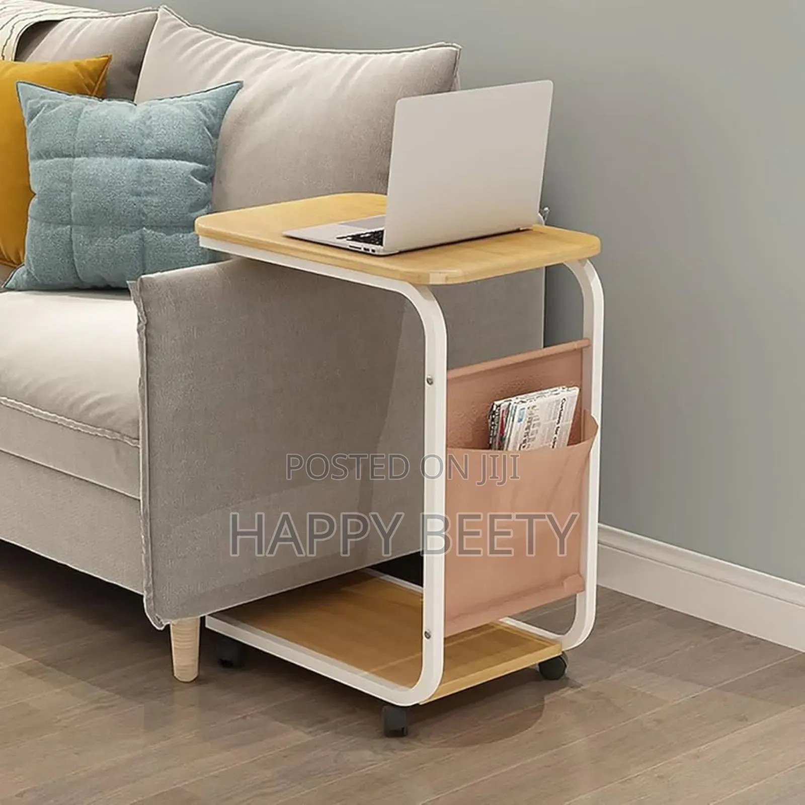 2 Layer Trolley Side Table With Matching Insert Pocket
