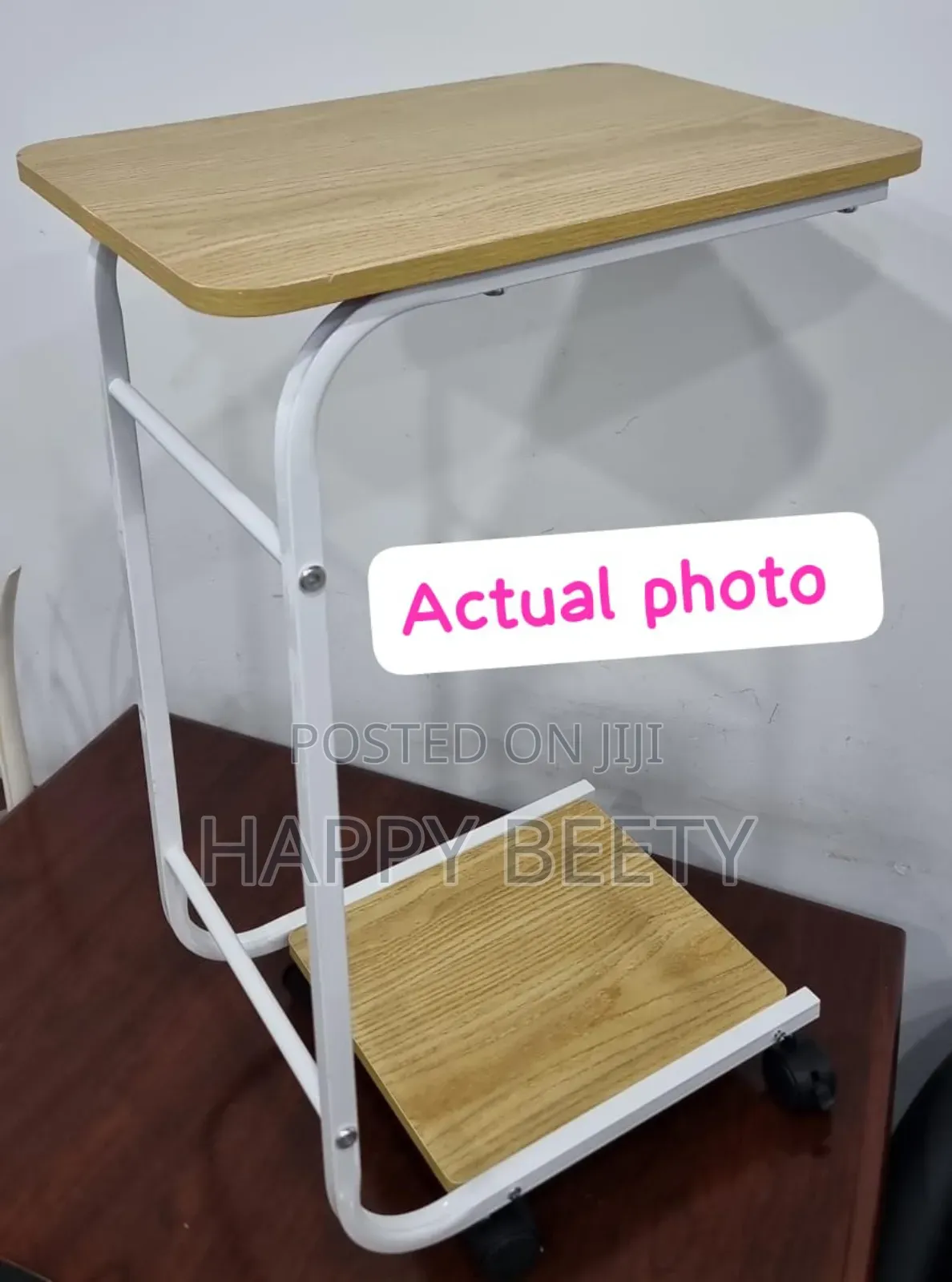 2 Layer Trolley Side Table With Matching Insert Pocket