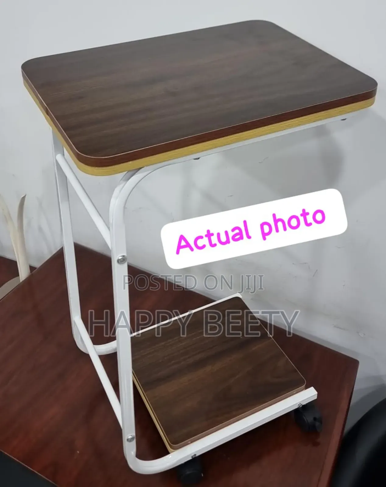 2 Layer Trolley Side Table With Matching Insert Pocket