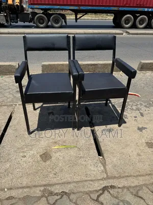 Black Leather Arm Office Chair