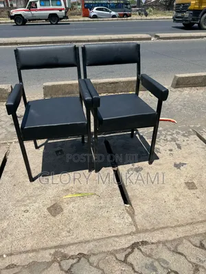 Black Leather Arm Office Chair