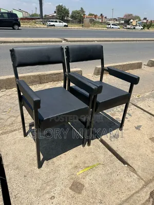 Black Leather Arm Office Chair