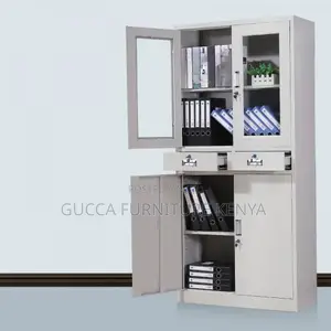 Cabinets: Metallic Vertical Home Office Cabinet 2-Drawers
