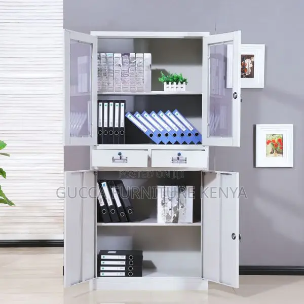 Cabinets: Metallic Vertical Home Office Cabinet 2-Drawers