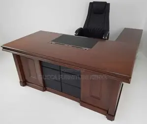Office Tables:160cmquality Light Walnut Wood Executive Desk