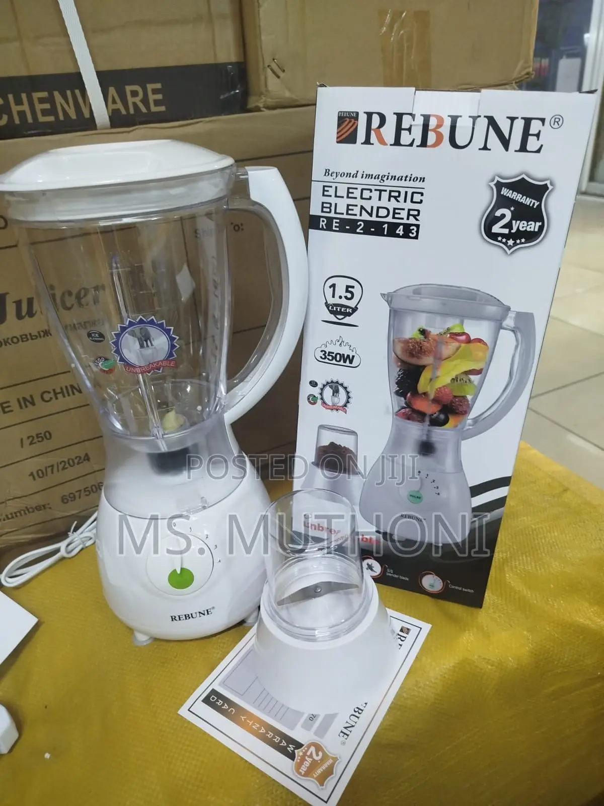 Rebune 2 in 1 Unbreakable Blender