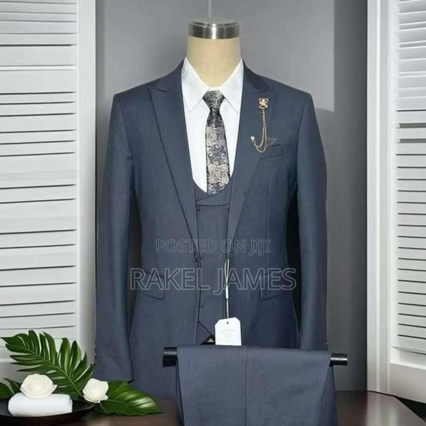 Grey Suit With Half Coat - main view