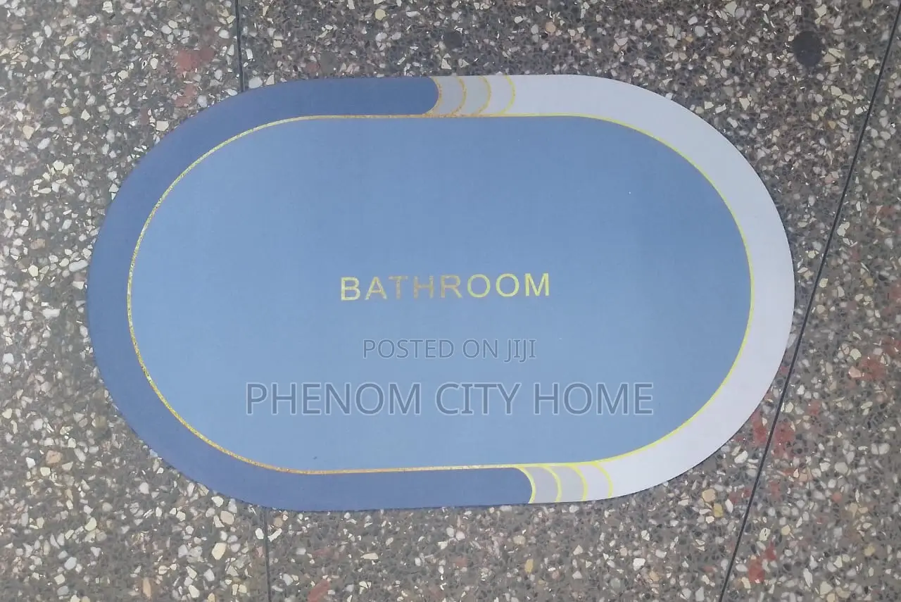 Unique Blueish Absorbent Bathroom Mats