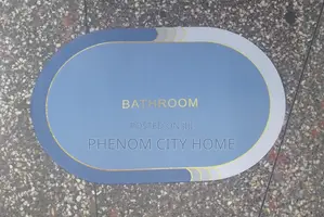 Unique Blueish Absorbent Bathroom Mats