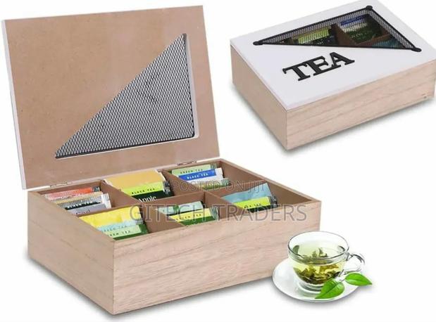 6 Compartments Wooden Teabag / Coffee Organizer - main view
