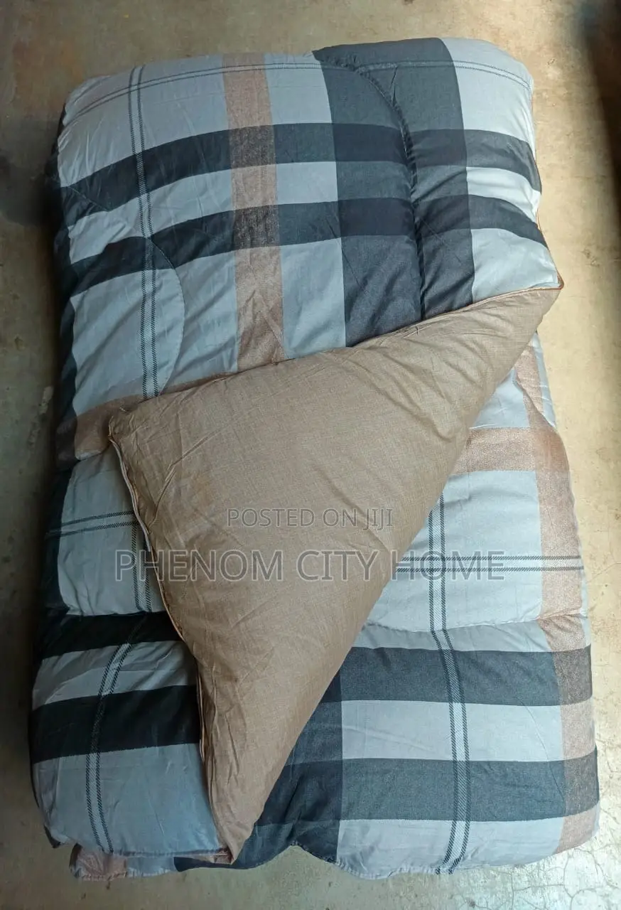 Grey Binded Quality Pure Cotton Duvet Set