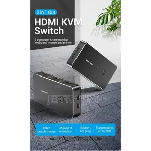 Vention 2 in 1 Out Hdmi KVM Switch Black Metal Type