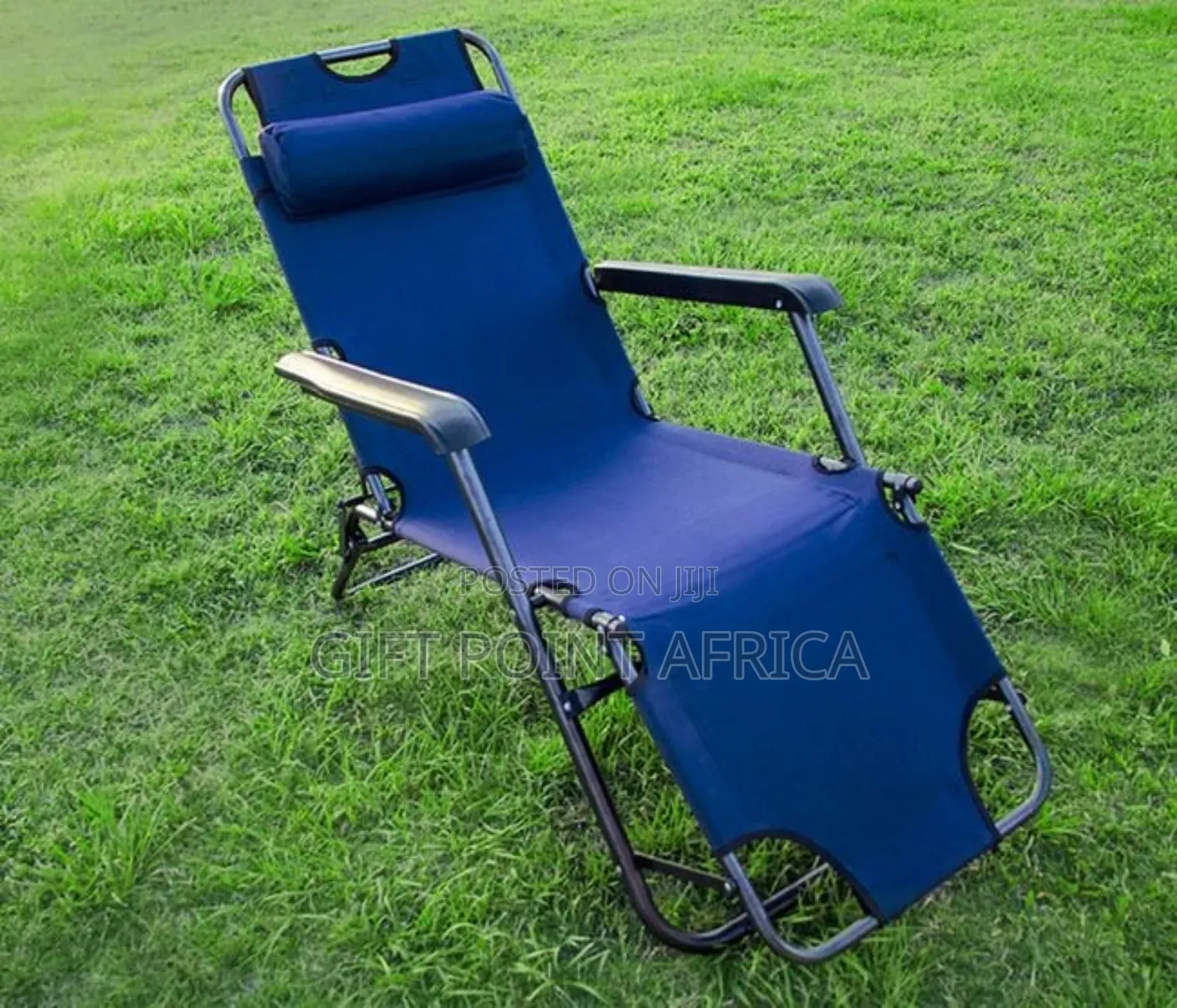 Navy Blue Folding Lounge Chair for Beaches