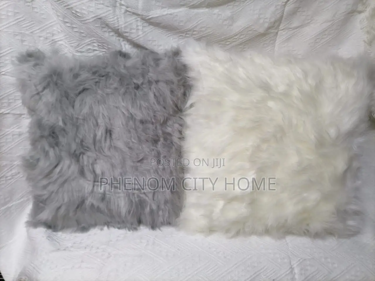 White Fur Throwpillow Covers Available