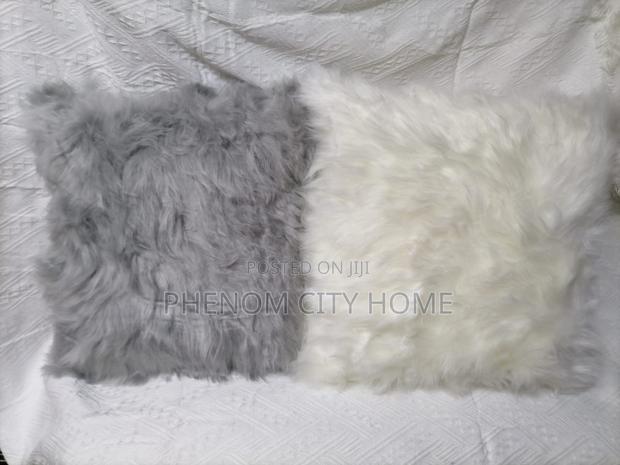White Fur Throwpillow Covers Available - thumbnail 2