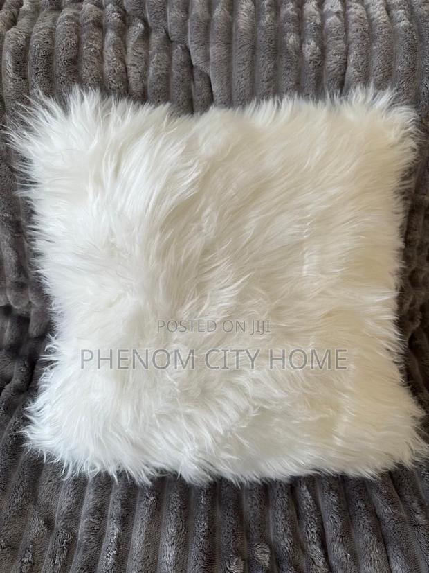 White Fur Throwpillow Covers Available
