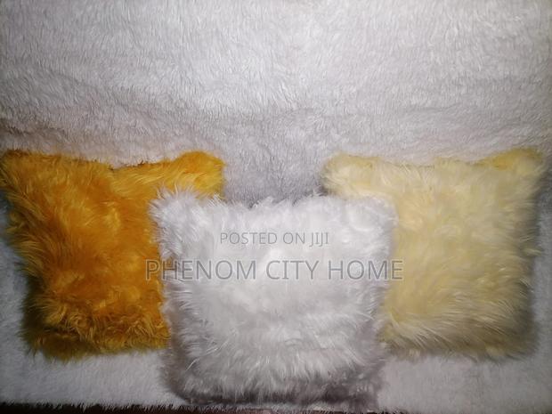 Plain Coloured Decorative Fur Throwpillow Covers - main view