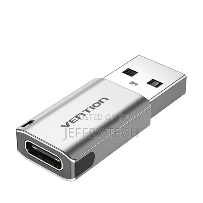 Vention Usb 3.0 Male to Usb-C Female Adapter Gray Aluminum
