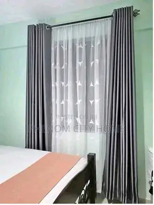 Grey Polyester Curtains Available