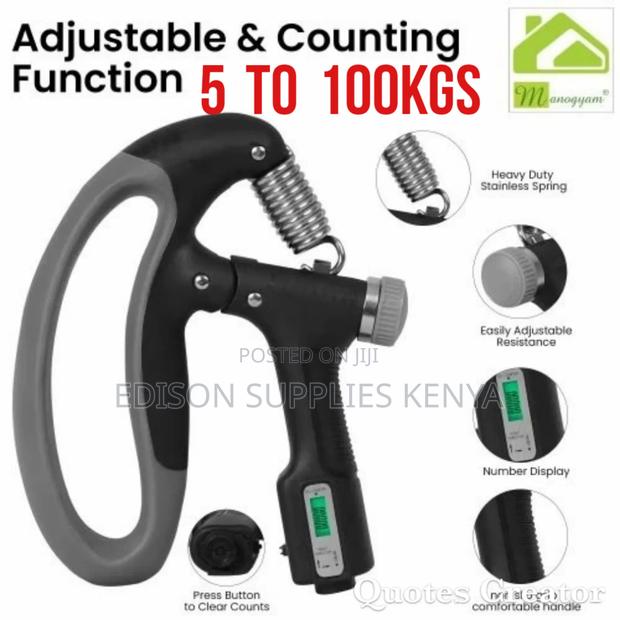 100kg Hand Grips Digital Counter Forearm Train Exercise Grip