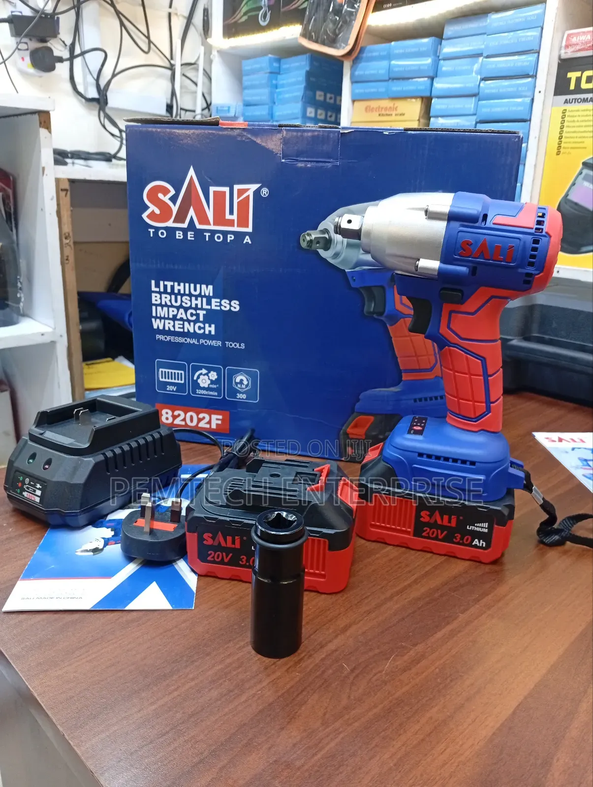 Sali 20v/3.0ah 1/2" Brushless Impact Wrench 300n.M