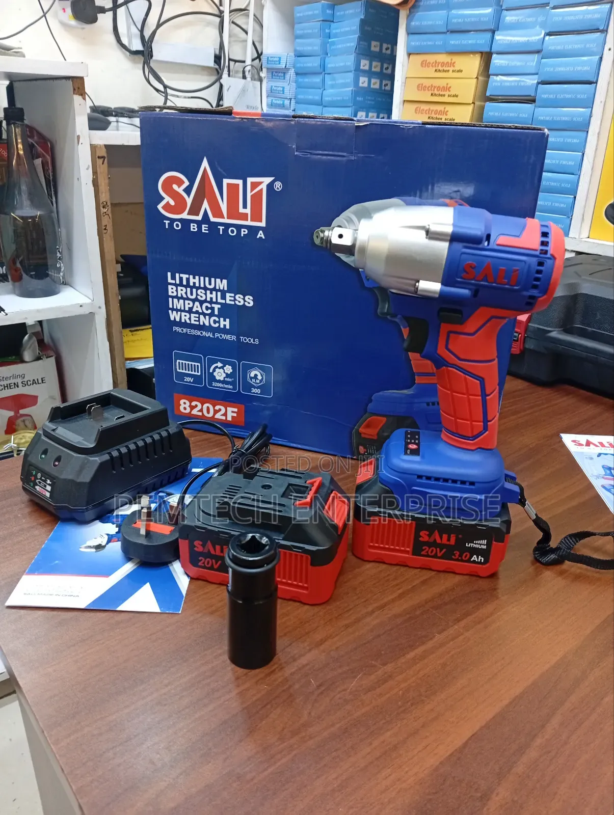 Sali 20v/3.0ah 1/2" Brushless Impact Wrench 300n.M