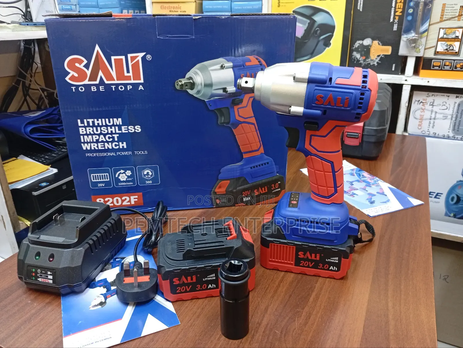 Sali 20v/3.0ah 1/2" Brushless Impact Wrench 300n.M