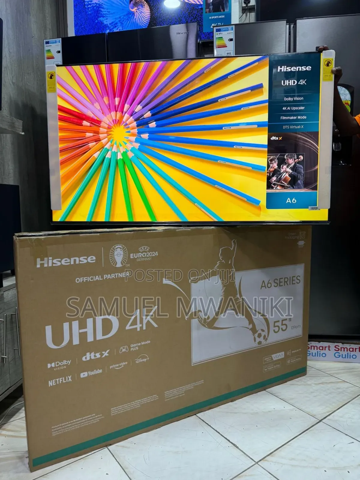 Hisense 55′′ A6 Series Smart Uhd Tv Frameless New Model