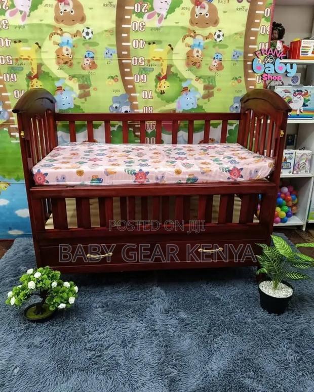 Mahogany Baby Cot N Matress - main view