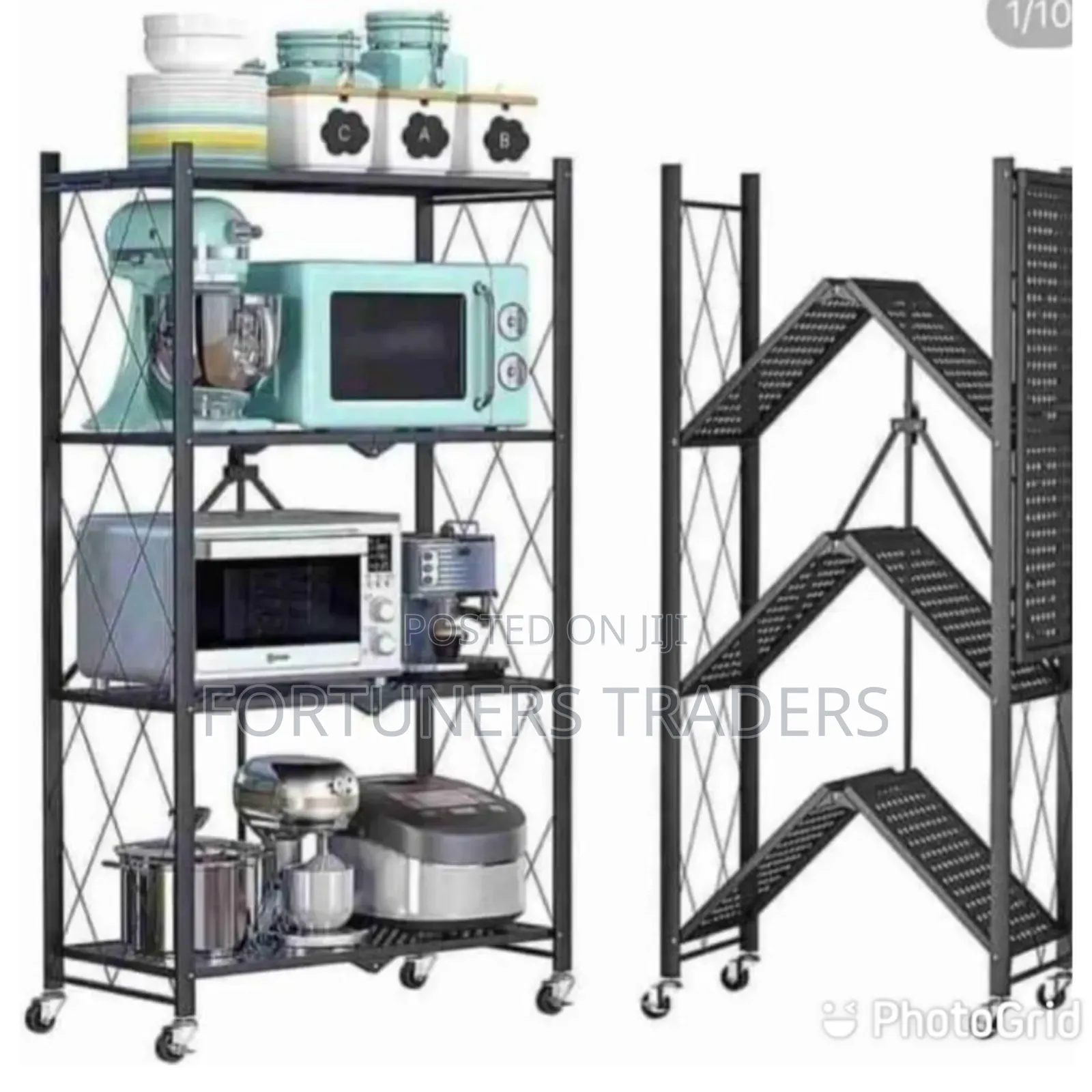 4 Layer Foldable Kitchen Rack
