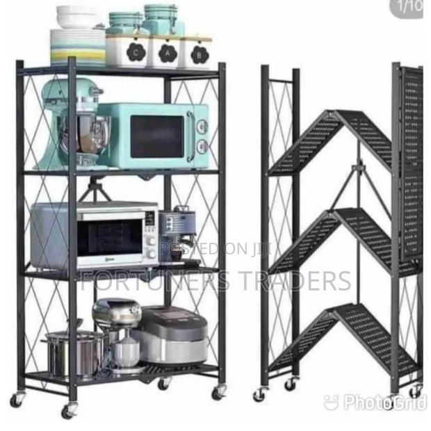 4 Layer Foldable Kitchen Rack
