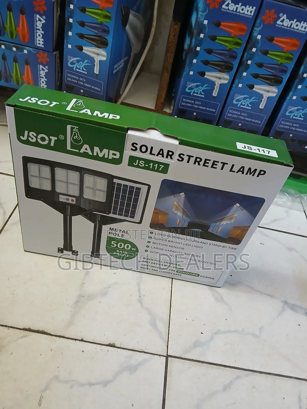 Js 117 Solar Lamp 500w With Sensor