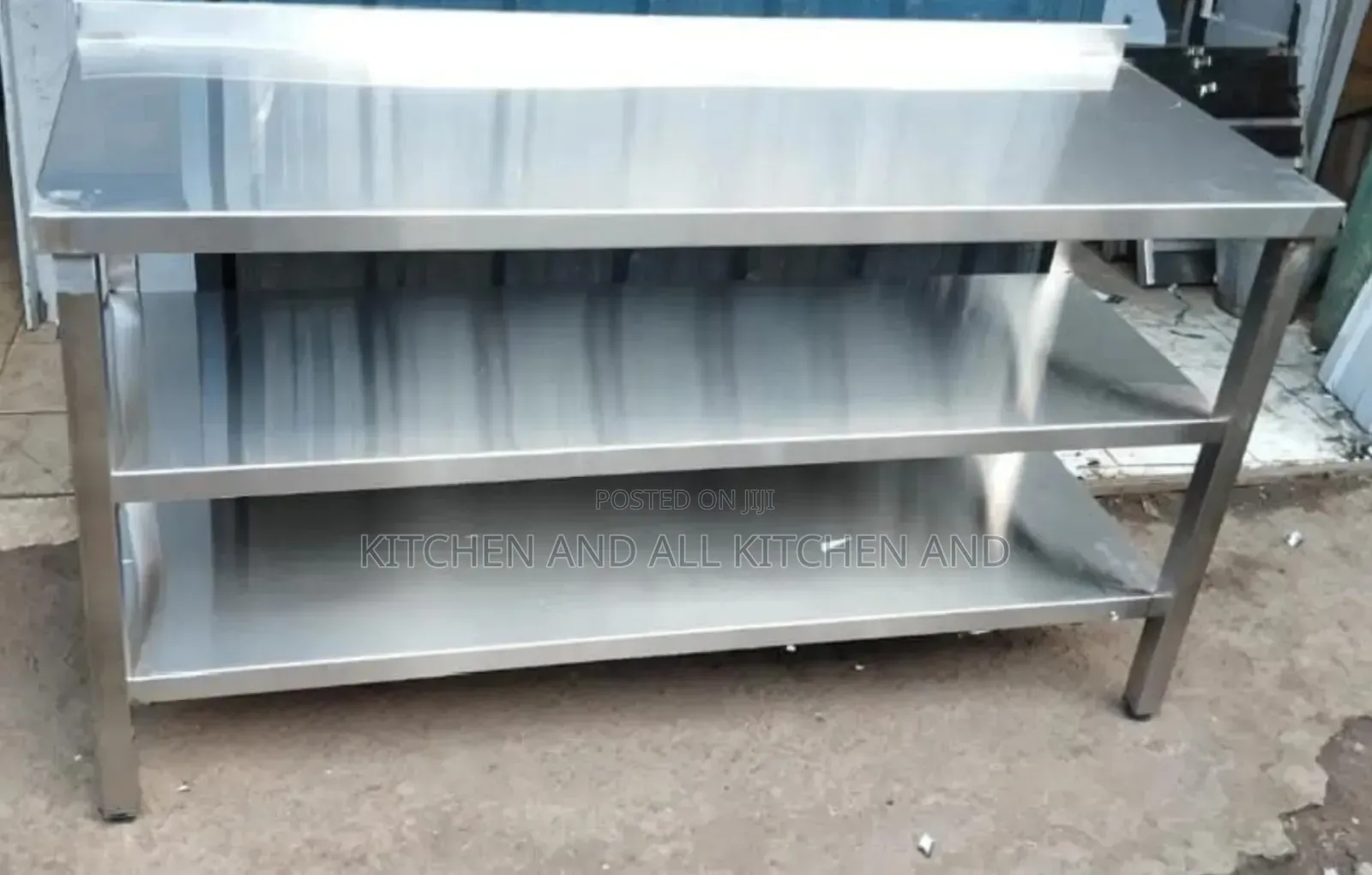 Heavy Duty Kitchen Table With Undershelves