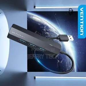 Vention 3 Ports Usb 3.0 Hub 0.15m With Lan Black
