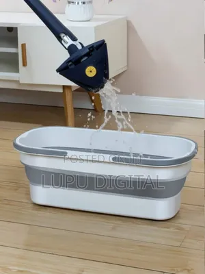 12litre Silicone Collapsible Mop Bucket 55x22x18cm