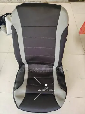 5 Seater Fabric Car Seat Grey Black Covers