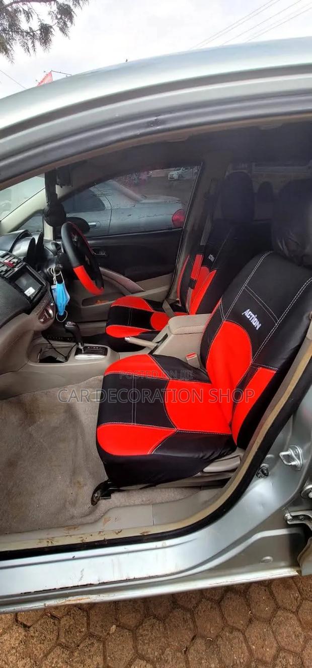 Red Black Action Leather 5seater Seat Cloth