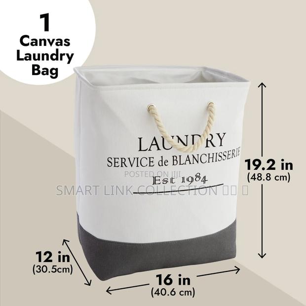 Canvas Laundry Basket - thumbnail 2