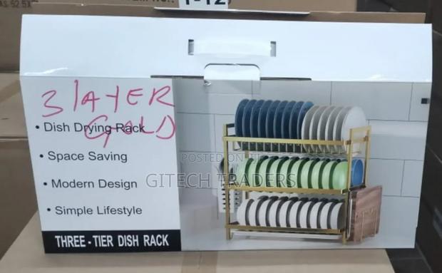 3layer Dishrack Colour Gold