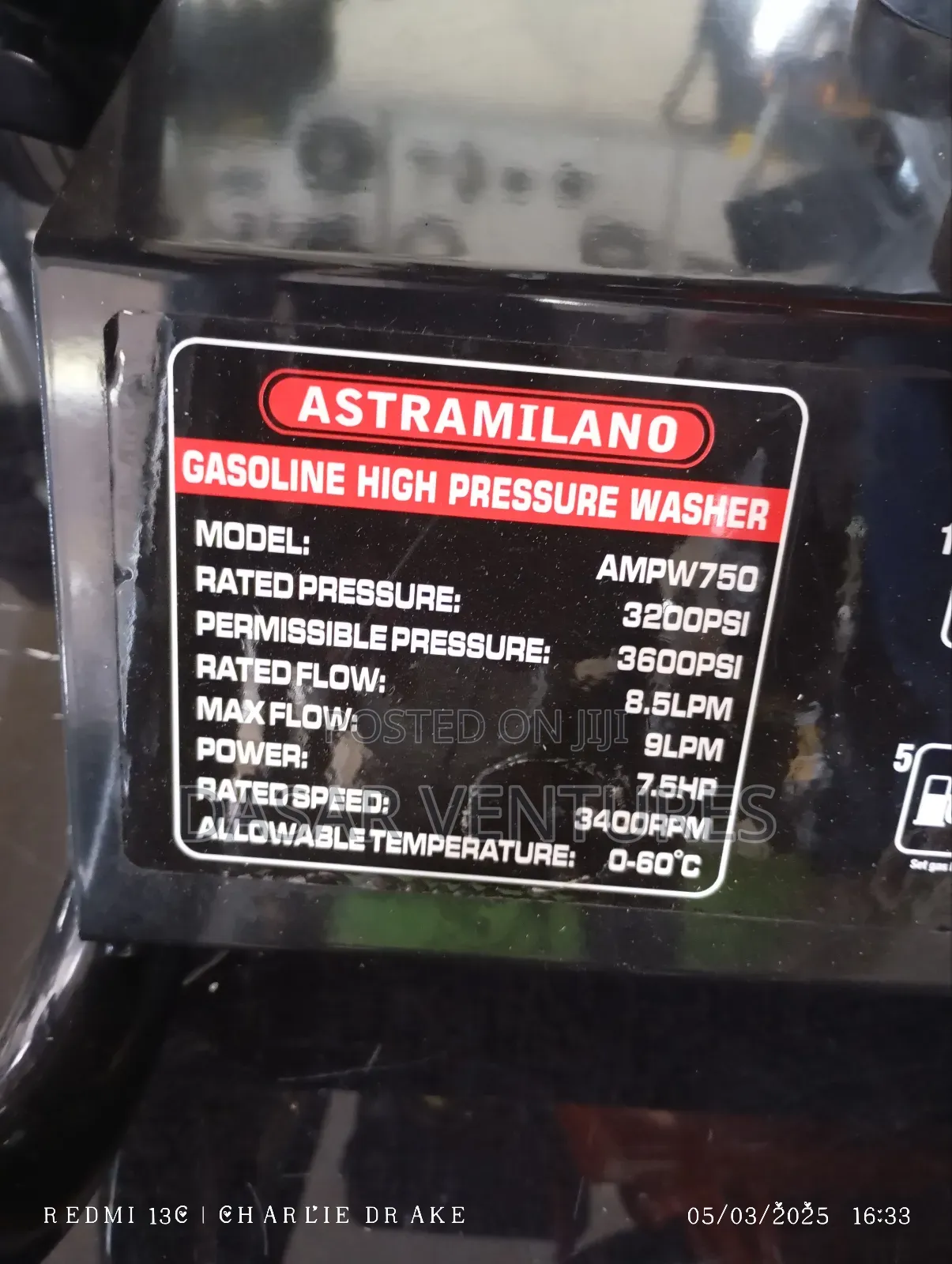 Petrol Pressure Washer Astramilano