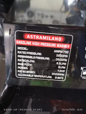 Petrol Pressure Washer Astramilano