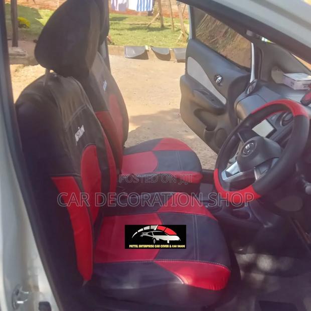 Synthetic Leather Red Black Waterproof Seat Covers