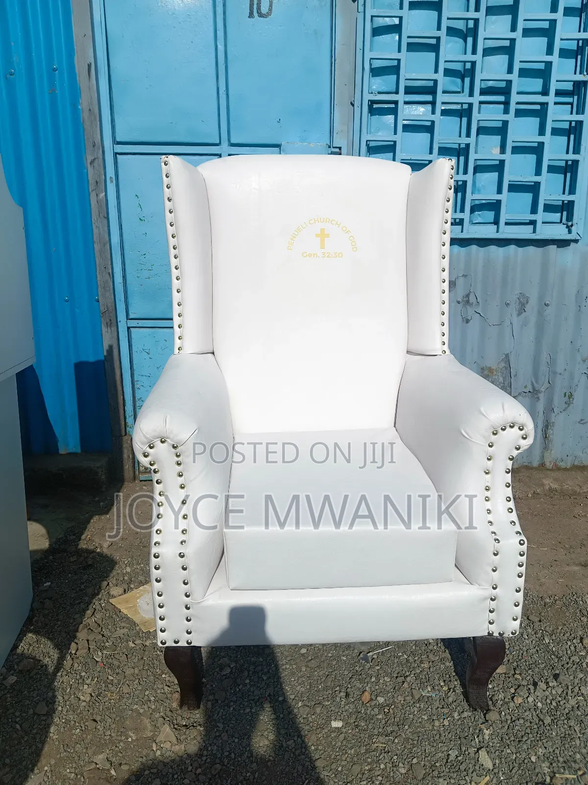Pastor or Bishop Church Chair, White 